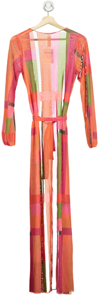 Fashion Nova Multicolour Sheer Long Kimono XS