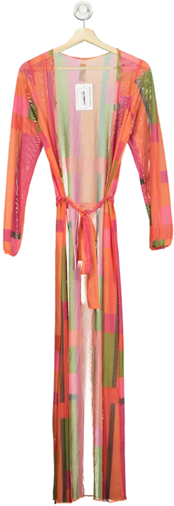 Fashion Nova Multicolour Sheer Long Kimono XS