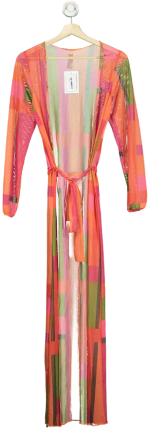 Fashion Nova Multicolour Sheer Long Kimono XS