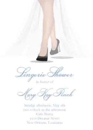 FEET AT HEMLINE CUSTOM INVITATION