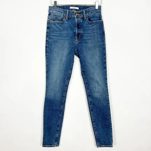 Fidelity Denim Pixie Cut Button-Fly Ankle Jeans in Oasis Wash. Women's Size 27