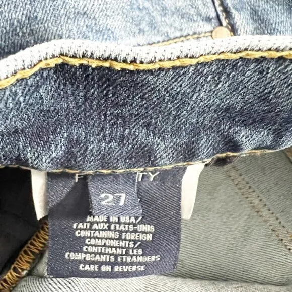 Fidelity Denim Pixie Cut Button-Fly Ankle Jeans in Oasis Wash. Women's Size 27