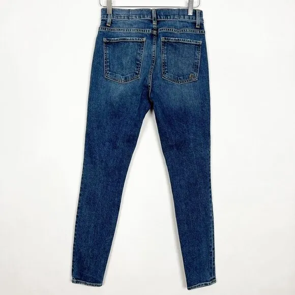Fidelity Denim Pixie Cut Button-Fly Ankle Jeans in Oasis Wash. Women's Size 27