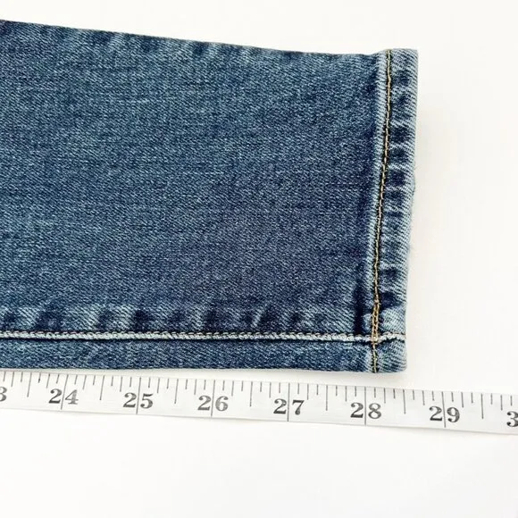 Fidelity Denim Pixie Cut Button-Fly Ankle Jeans in Oasis Wash. Women's Size 27