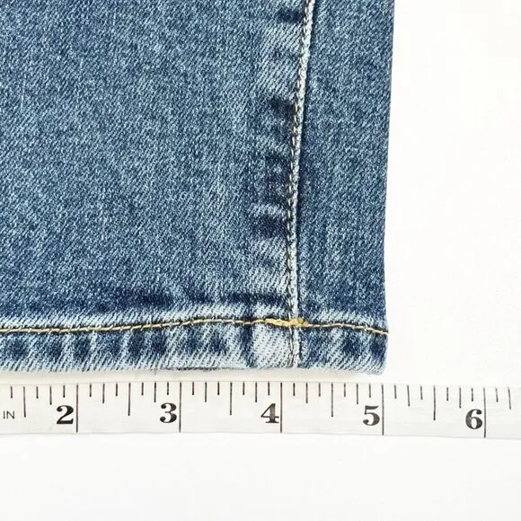 Fidelity Denim Pixie Cut Button-Fly Ankle Jeans in Oasis Wash. Women's Size 27