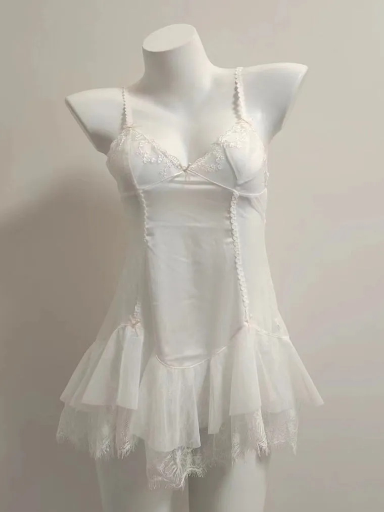 Flounce Lace-Trim Slip
