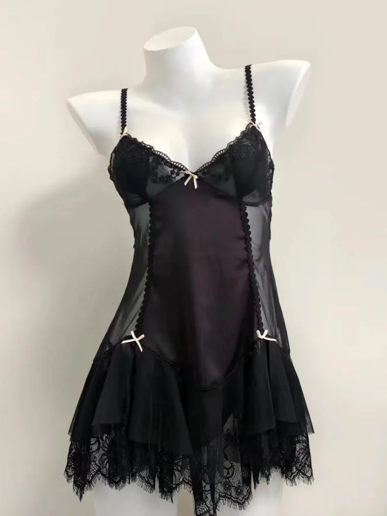Flounce Lace-Trim Slip