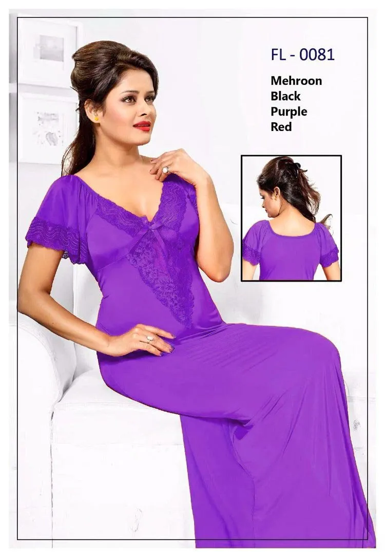 Flourish Nighty FL-0081 - 1Pcs Bridal Nighty - Long Nighty