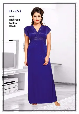 Flourish Nighty FL-653 - 1Pc Bridal Nighty - Long Nighty