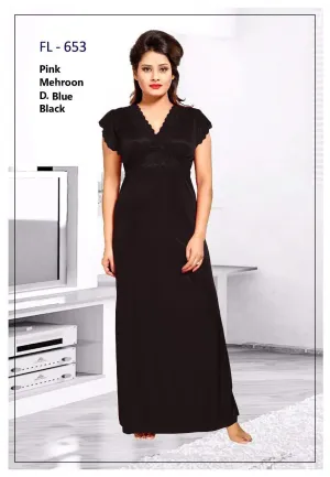 Flourish Nighty FL-653 - 1Pc Bridal Nighty - Long Nighty