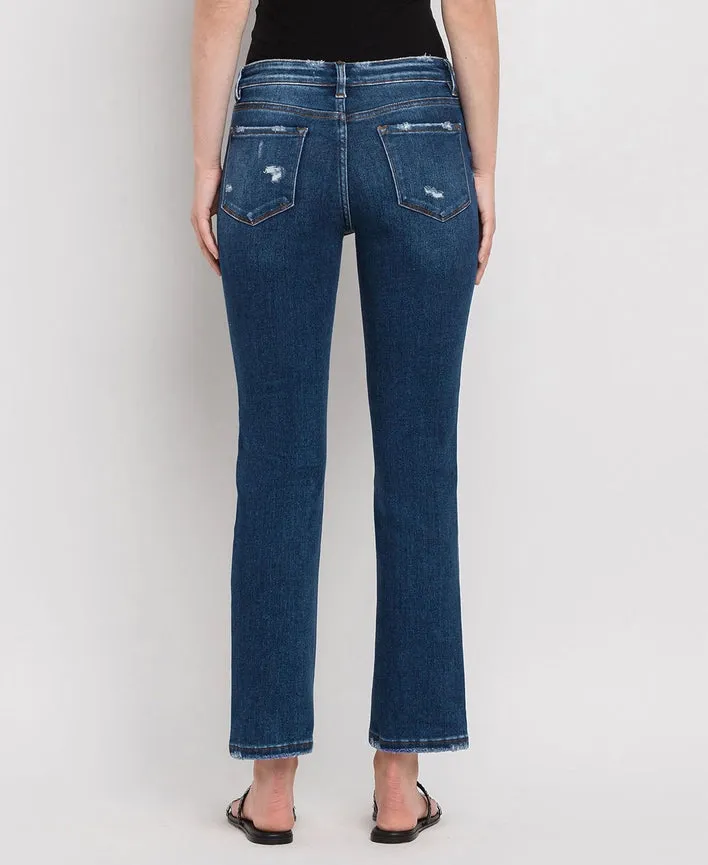Flying Monkey Mid-Rise Slim Straight Jeans