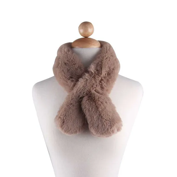 Formal Faux Fur Pull Through Scarf