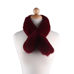 Formal Faux Fur Pull Through Scarf