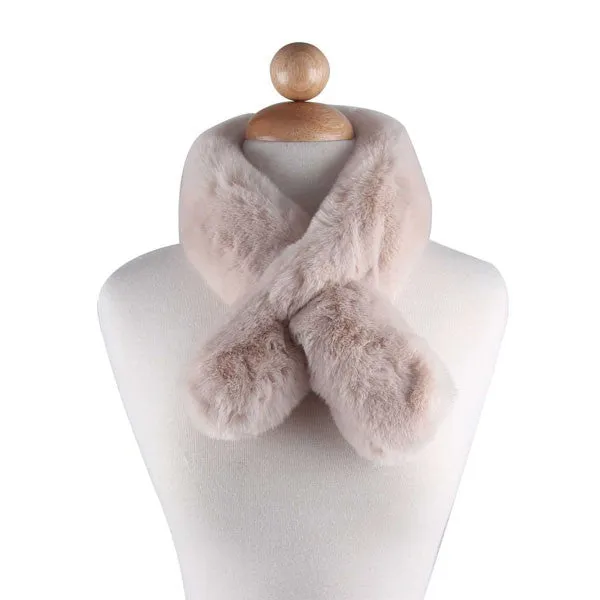 Formal Faux Fur Pull Through Scarf