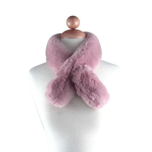 Formal Faux Fur Pull Through Scarf