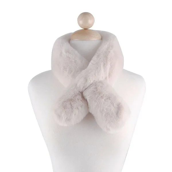 Formal Faux Fur Pull Through Scarf