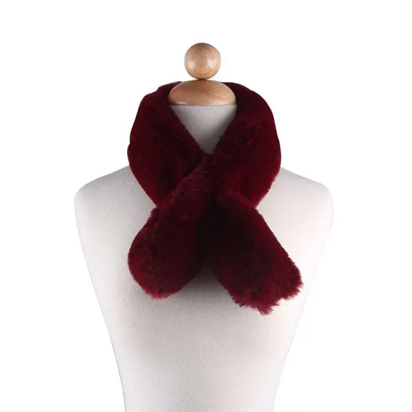 Formal Faux Fur Pull Through Scarf