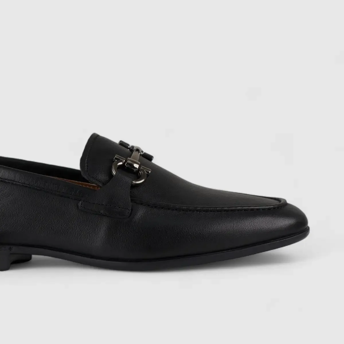 Formales Leather Loafers Black DF2021-C3
