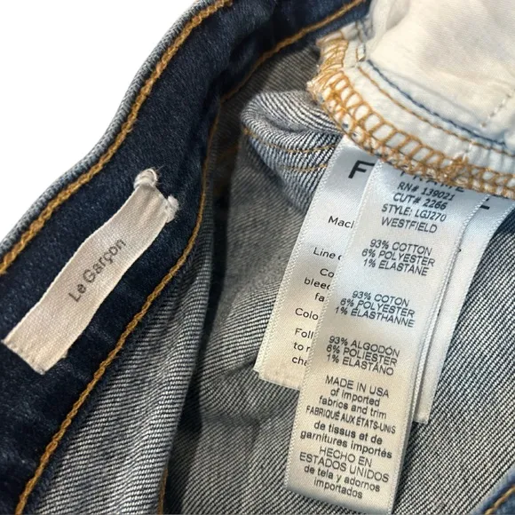FRAME Denim Le Garçon Skinny Boyfriend Jeans | Westfield Wash | Size 25
