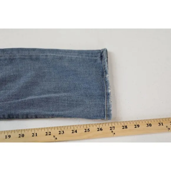 Frame Denim Womens Le Debs High Ripped Straight Jeans Size 27 Distressed Denim