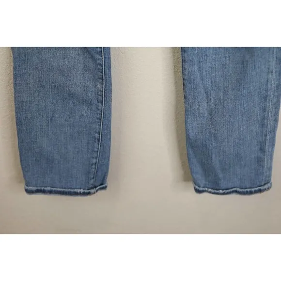 Frame Denim Womens Le Debs High Ripped Straight Jeans Size 27 Distressed Denim