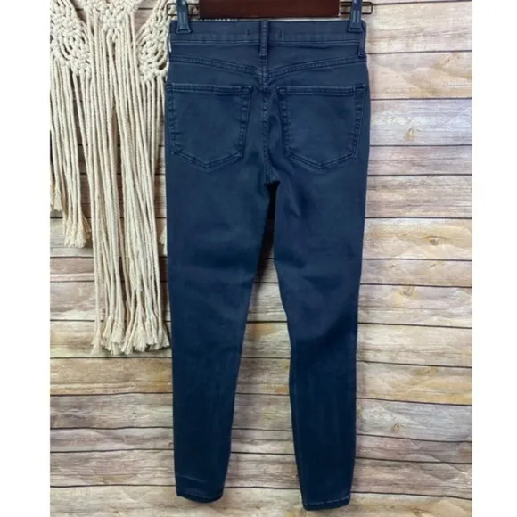 Free People | ‘Busted Knee’ Black Skinny Jeans