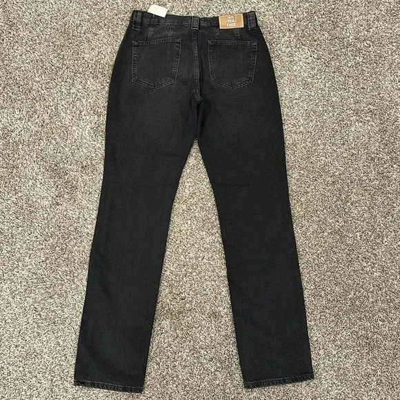 Free People We The Free Curvy Siren Low Rise Straight Leg Jeans Black
