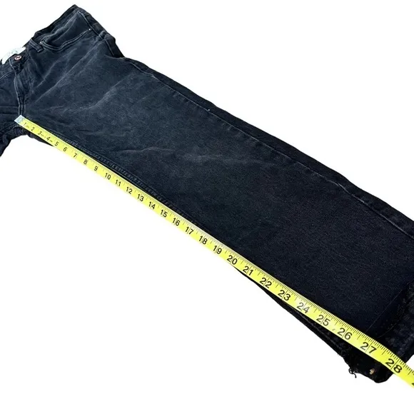 Free People We The Free Slim Boyfriend Faded Black Ripped Jeans Size 26 NWT