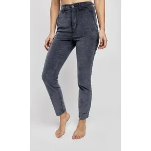 Free People Women's Fine Line Straight Leg Crop Jeans Black Corduroy Size 4 New