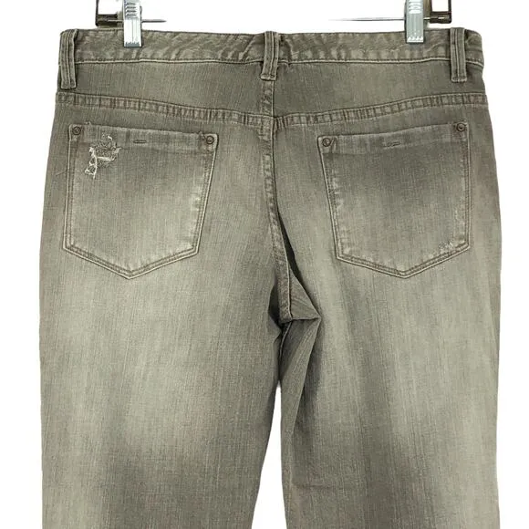 Free People Womens Size W30 Jeans Ripped Distressed Straight Leg Denim Grey