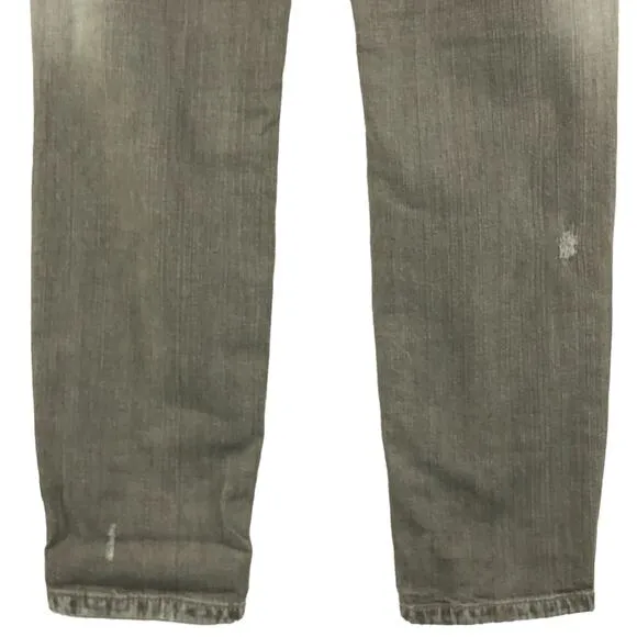 Free People Womens Size W30 Jeans Ripped Distressed Straight Leg Denim Grey