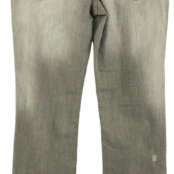 Free People Womens Size W30 Jeans Ripped Distressed Straight Leg Denim Grey