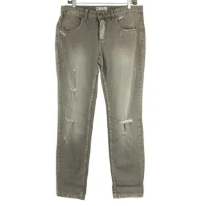 Free People Womens Size W30 Jeans Ripped Distressed Straight Leg Denim Grey
