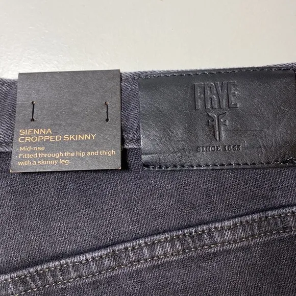 Frye Skinny Jeans Sienna Crop Hadley Black NEW