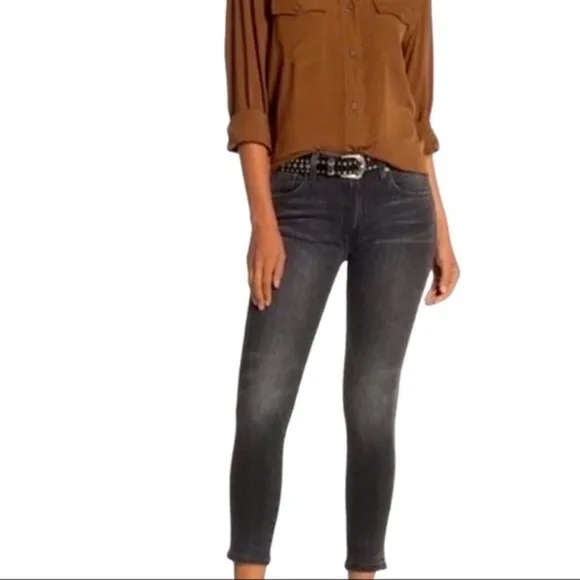 Frye Skinny Jeans Sienna Crop Hadley Black NEW