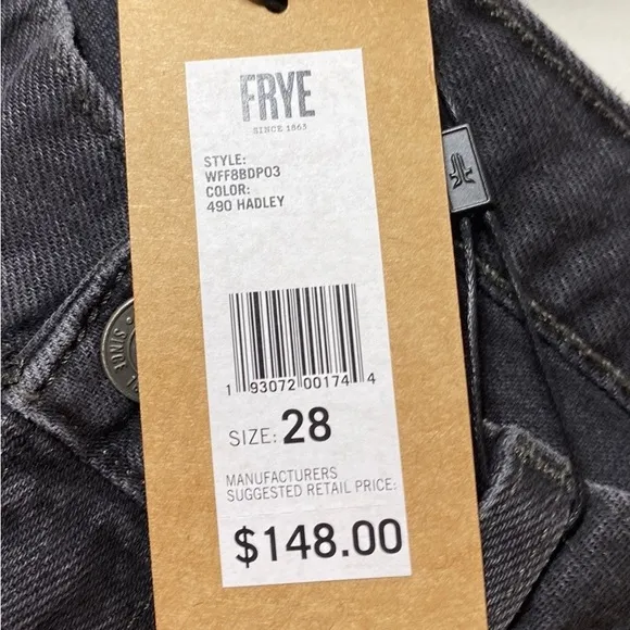 Frye Skinny Jeans Sienna Crop Hadley Black NEW