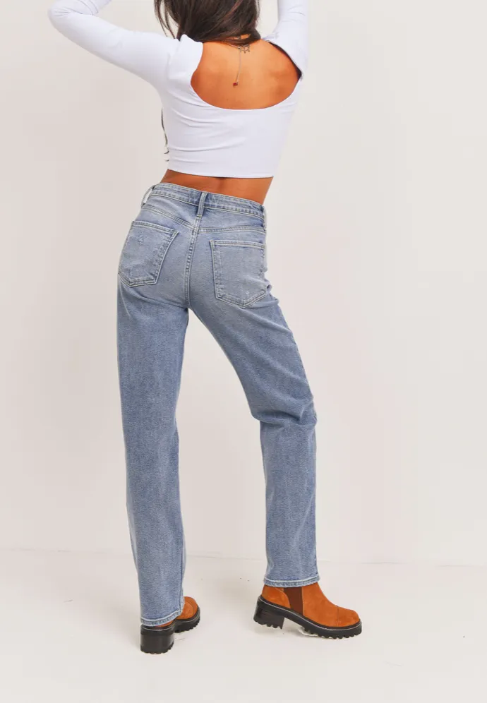 Full Length Straight Leg Jeans