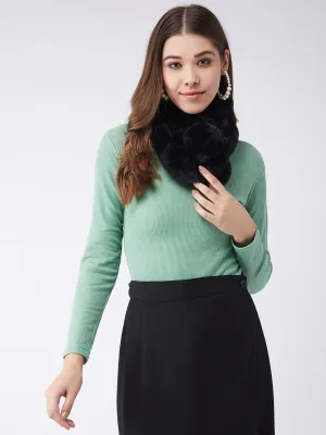 Fur Scarf - Black