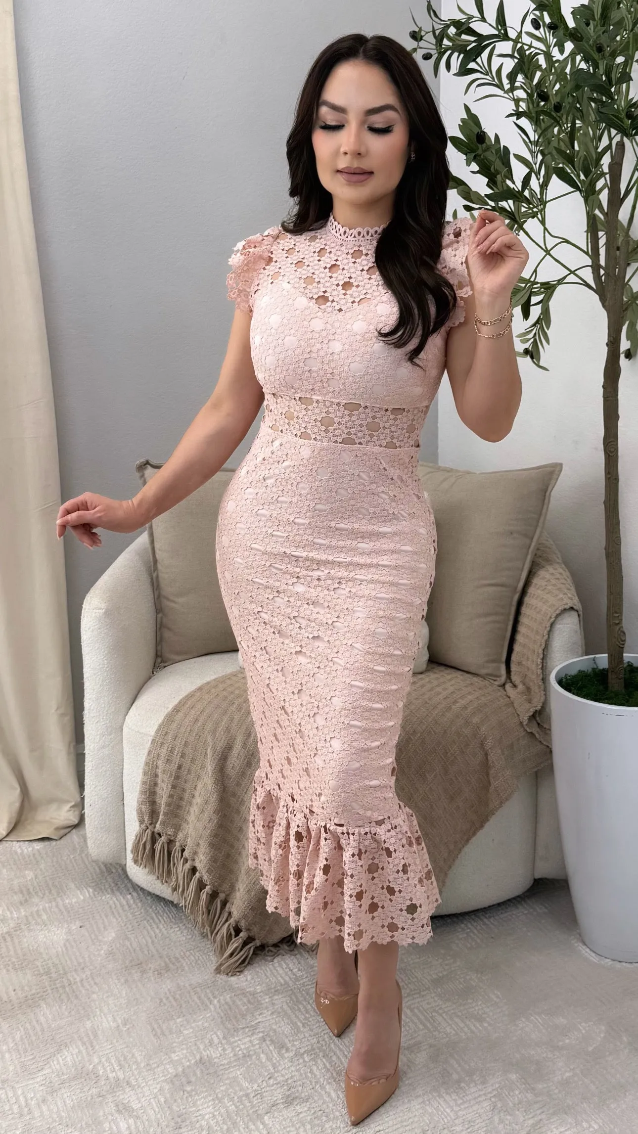 GLADYS BLUSH DRESS