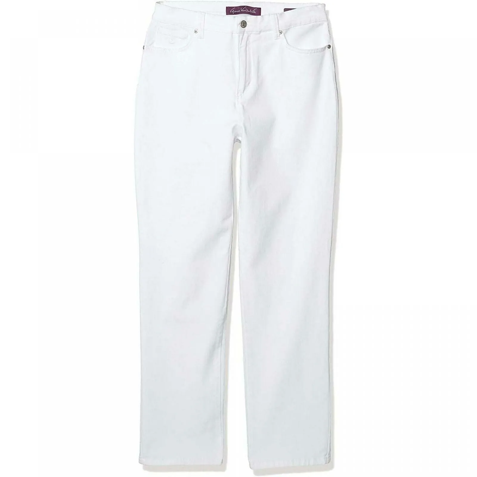 Gloria Vanderbilt Classic Amanda High Rise Tapered Jeans Crystal White 8