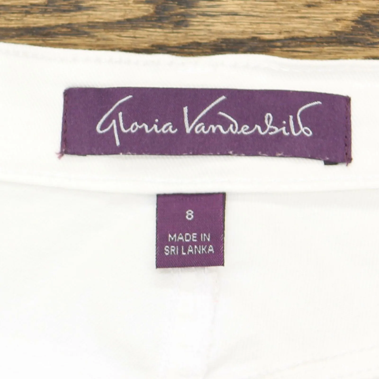 Gloria Vanderbilt Classic Amanda High Rise Tapered Jeans Crystal White 8