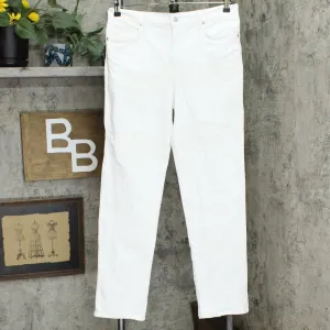 Gloria Vanderbilt Classic Amanda High Rise Tapered Jeans Crystal White 8