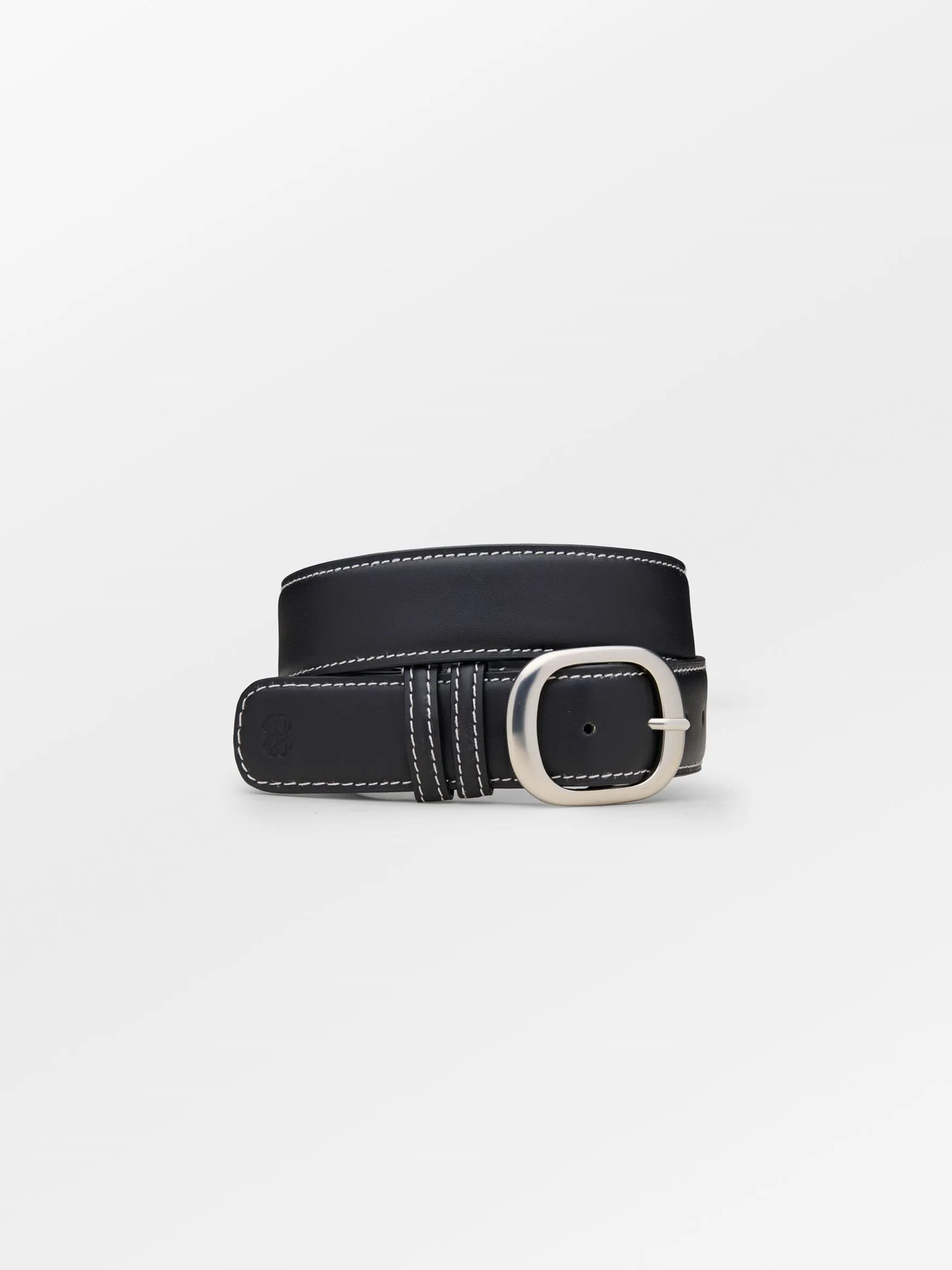 Glossy Rochel Leather Belt - Black