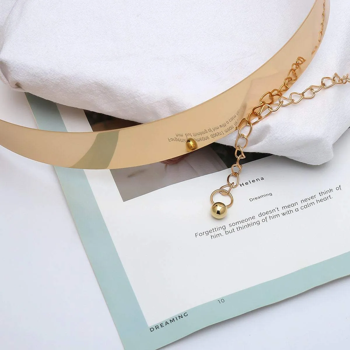 Gold Stylish Girls Ladies Women Skinny Waist Belt