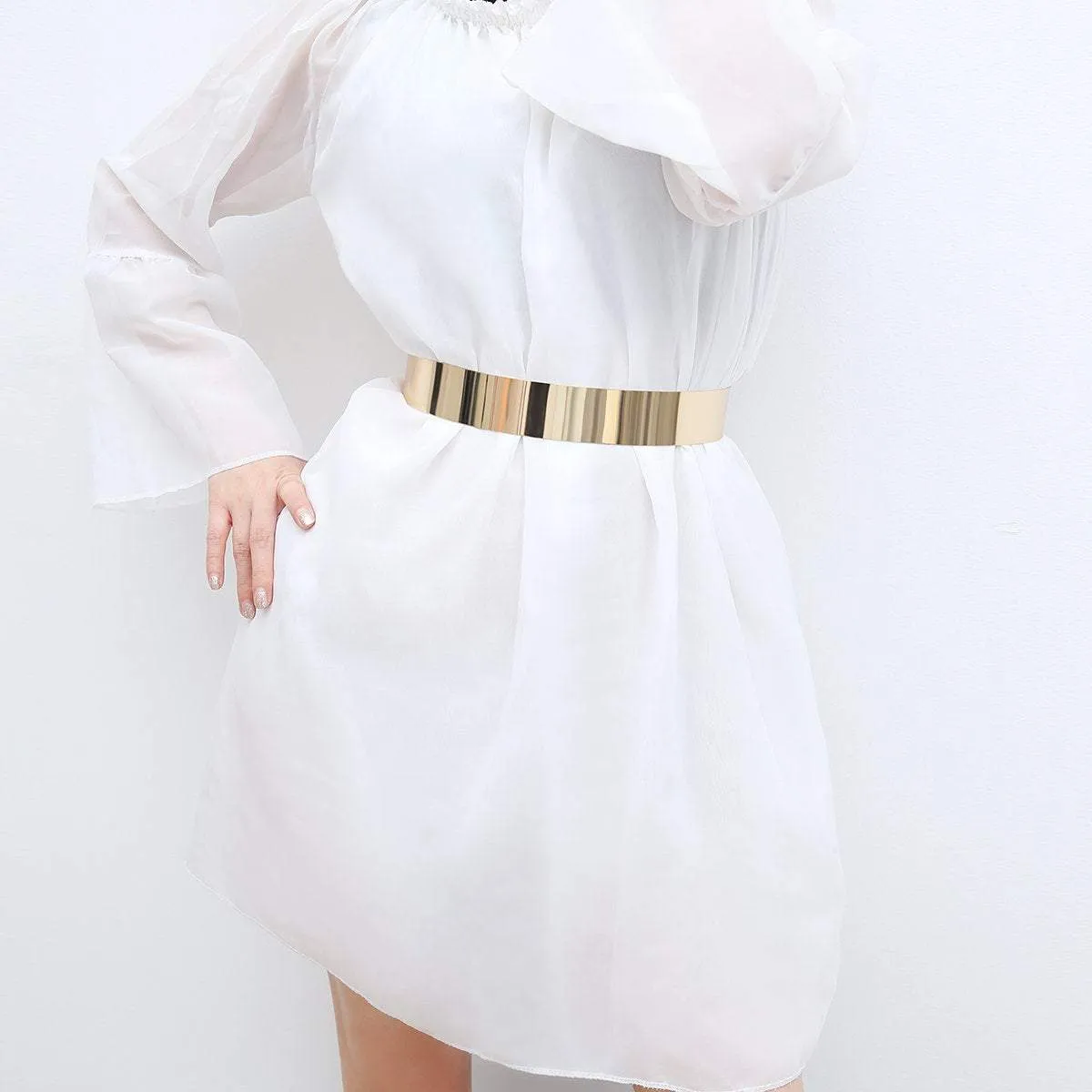 Gold Stylish Girls Ladies Women Skinny Waist Belt