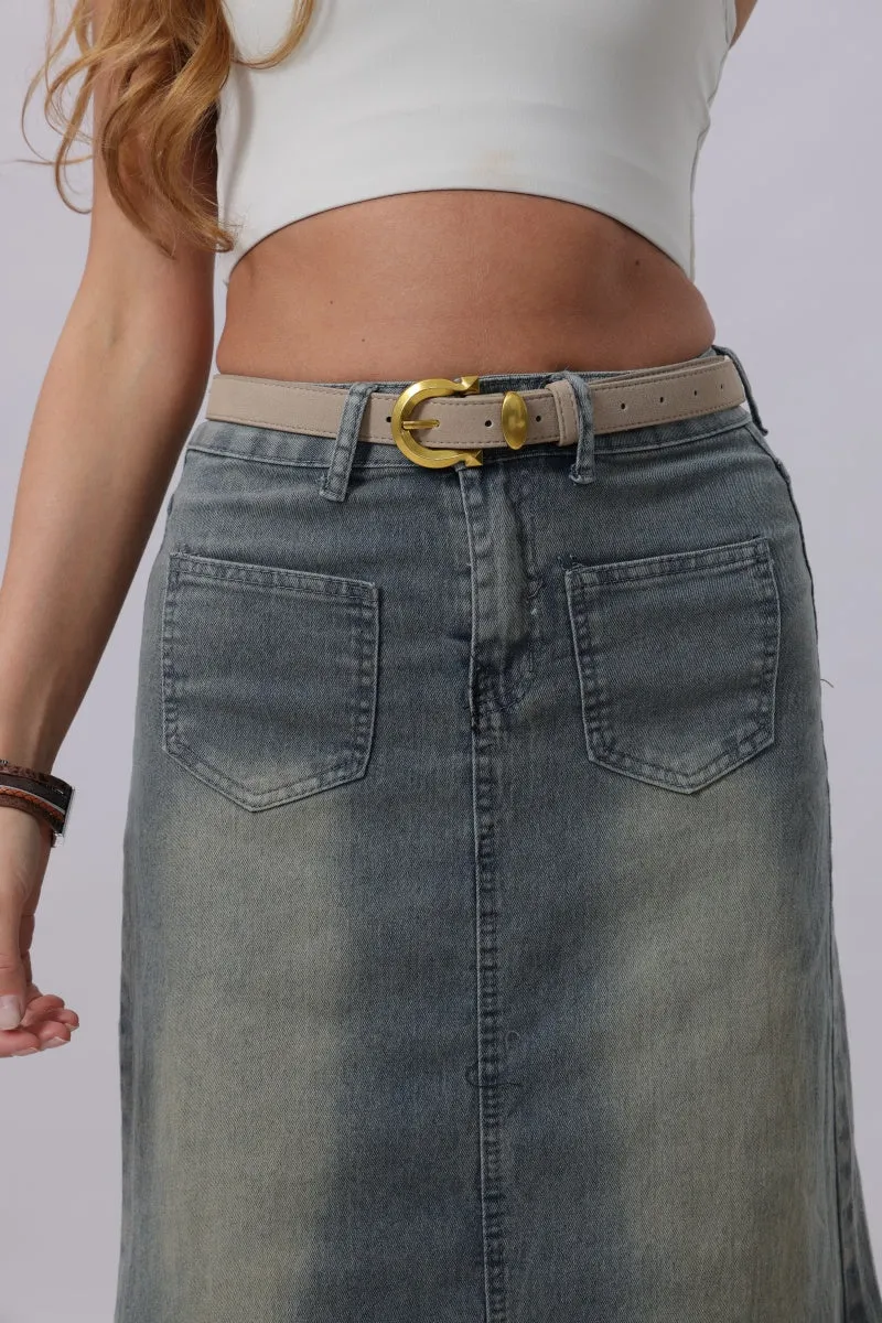 Golden Horseshoe Suede Belt - Subtle Western