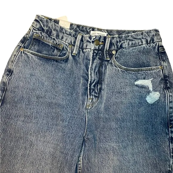 Good American 90s Duster Straight Leg Jeans