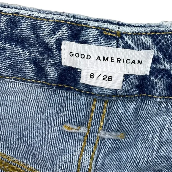 Good American 90s Duster Straight Leg Jeans