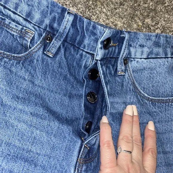 Good American Good Boy High Rise Ripped Boyfriend Jeans Size 2
