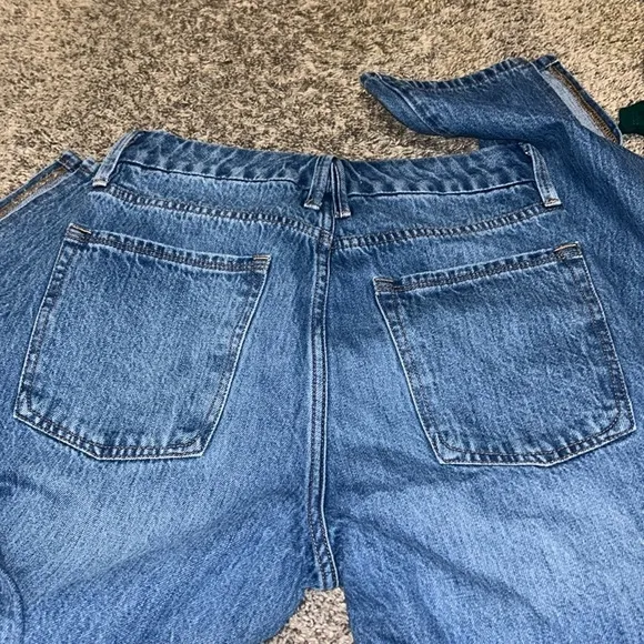 Good American Good Boy High Rise Ripped Boyfriend Jeans Size 2